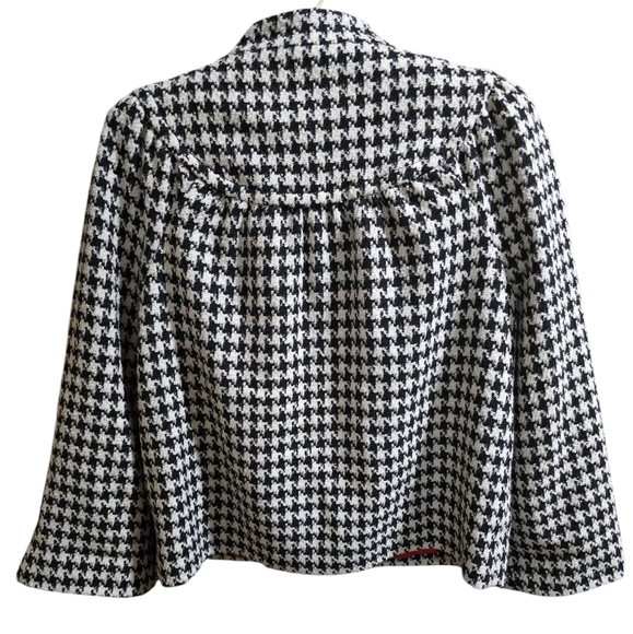 Live a Little LAL Houndstooth Jacket Size Small Wool Blend - Picture 2 of 8